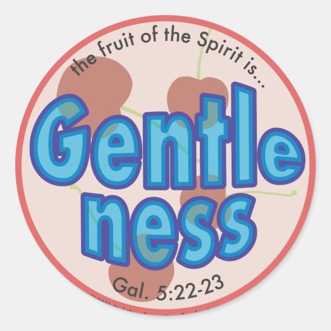 Gentlness Fruit of the Spirit Spot Sticker (Vorderseite)