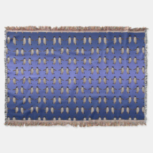 Gentoo Frenzy Wurfdecke (Blauer Mix) Decke