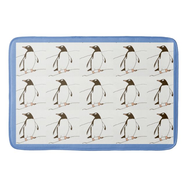 Gentoo Penguin Bathmat Badematte (Vorderseite)