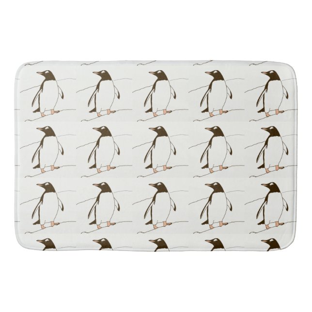 Gentoo Penguin Bathmat Badematte (Vorderseite)