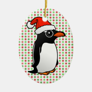 Gentoo Penguin Santa Keramikornament