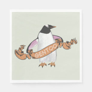 Gentoo penguin serviette