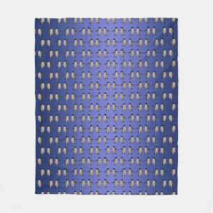 Gentoo Pinguin Frenzy Fleece Decke (Blau Mix)