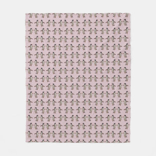 Gentoo Pinguin Wahnsinn Fleece Decke (Pink)