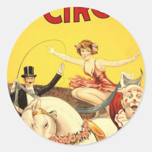 Gentry Bros. Zirkus Fräulein Louise Hilton Runder Aufkleber