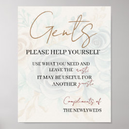Gents bitte bedienen Sie sich selbst Hochzeitsbade Poster