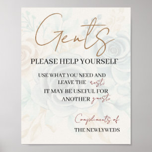 Gents bitte bedienen Sie sich selbst Hochzeitsbade Poster