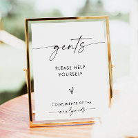 Gents Wedding Bad Basket Zeichen, Badezimmer Zeich