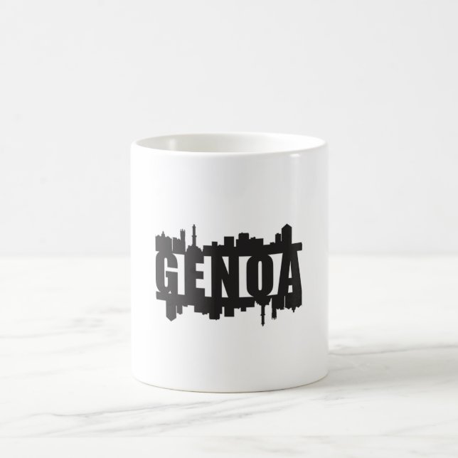 Genua Italien City Skyline Cityscape Funny Gift Id Kaffeetasse (Mittel)