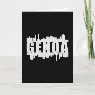 Genua Italien City Skyline Cityscape Funny Gift Karte