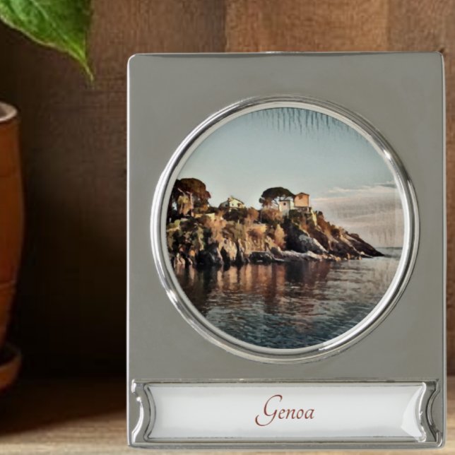 Genua, Italien Marina Reisen Kunst, Dichtung und M Banner-Ornament Silber (Von Creator hochgeladen)