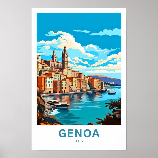 Genua Italien Reisen Print Poster (Vorne)