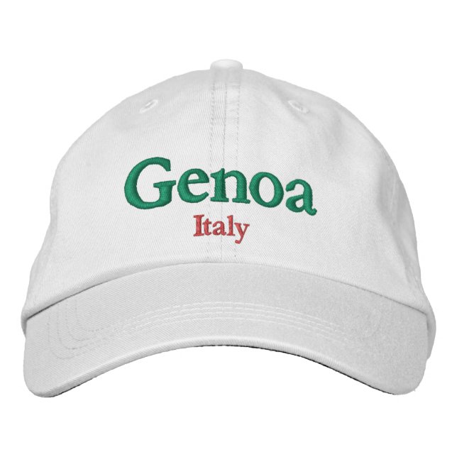 Genua Italien Stadt Pride Bestickte Baseballkappe (Vorderseite)