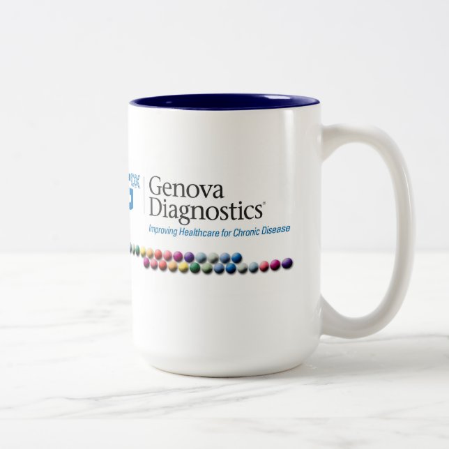 Genua-Tasse - Logo Zweifarbige Tasse (Rechts)