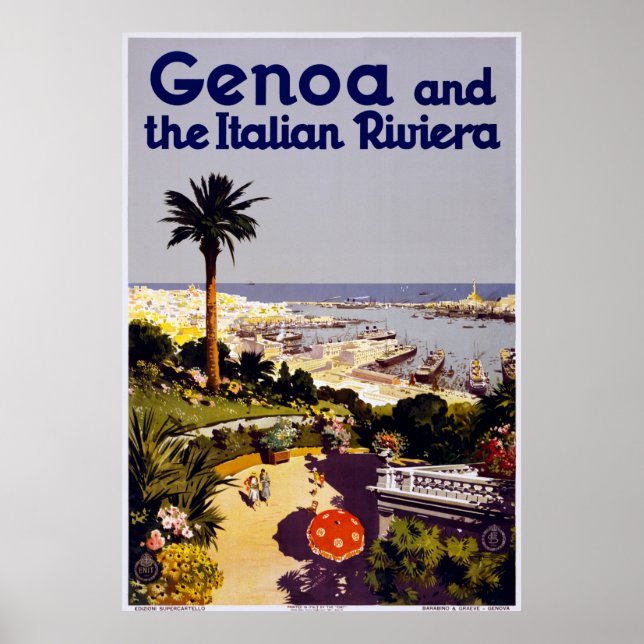 Genua und die italienische Rivera Poster (Vorne)