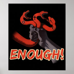 GENUG!! Atheistisches Poster! Poster