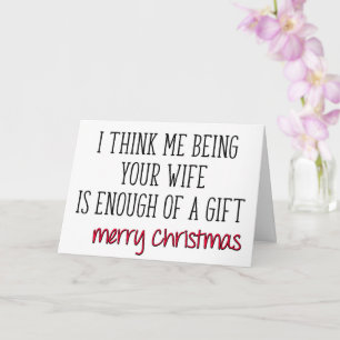 Genug ein Geschenk, Urlaub, lustiges Weihnachten Karte