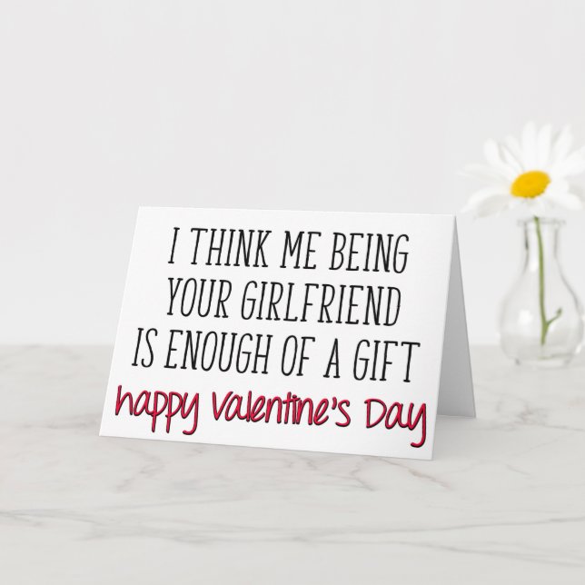 Genug eines Geschenks, der lustige Junge Valentins Karte (Kleine Pflanze)