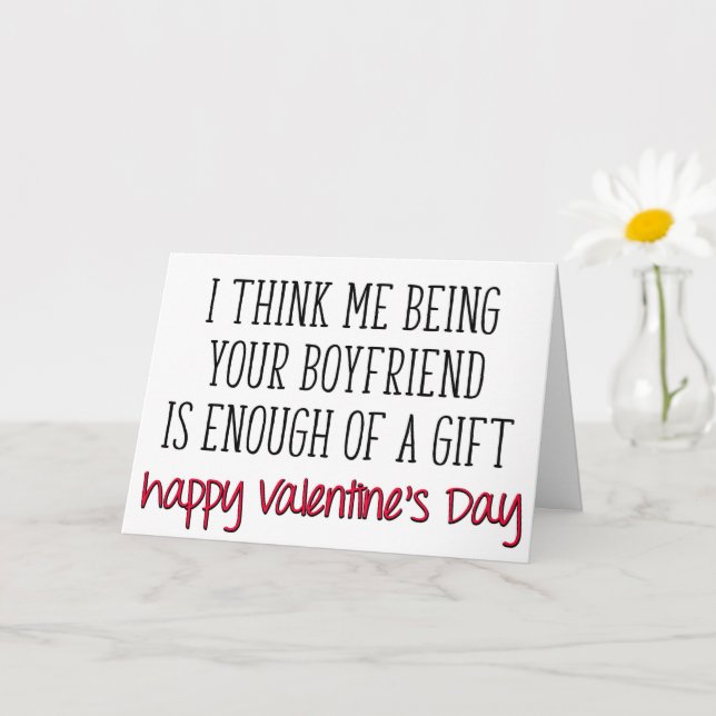 Genug eines Geschenks, der lustige Valentinstag de Karte (Kleine Pflanze)