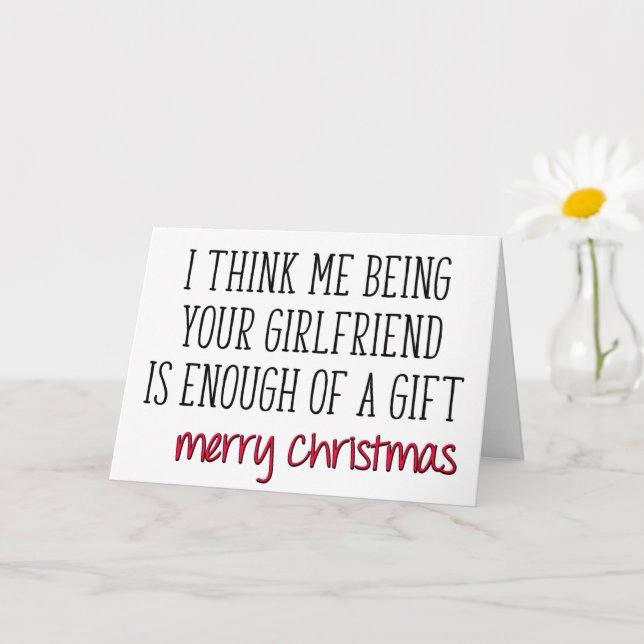 Genug eines Geschenks, lustige Weihnachten eines F Karte (Kleine Pflanze)