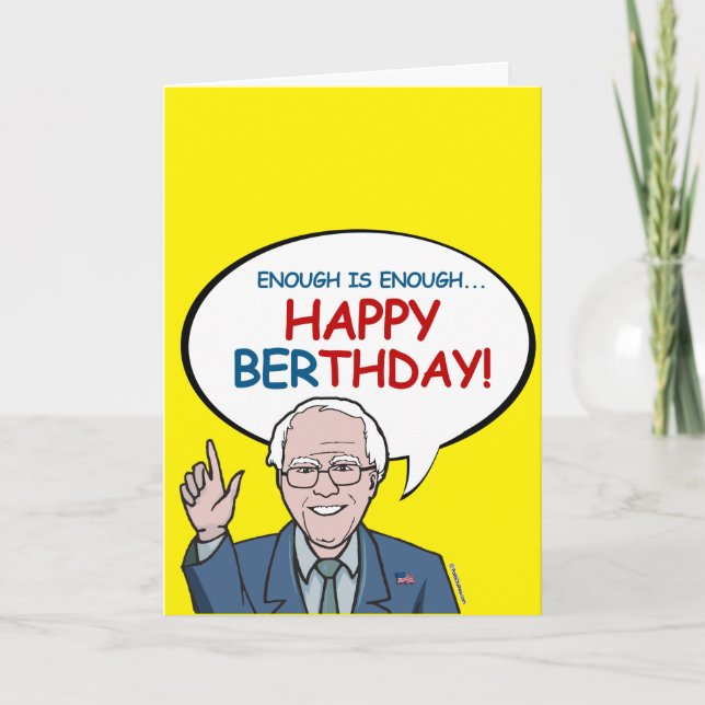 Genug ist genug: Happy Berthday Karte (Vorderseite)