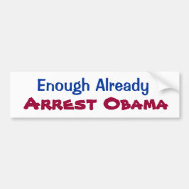 Genug nehmen bereits Obama-Autoaufkleber fest Autoaufkleber