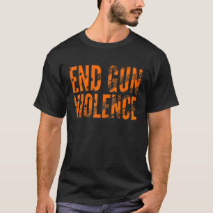 Genug Stopp Gun Gewalt Us Flag tragen Orange Ant T-Shirt