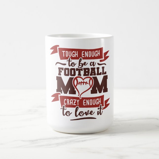 genug, verrückt genug: Fußball Mama Life Kaffeetasse (Mittel)