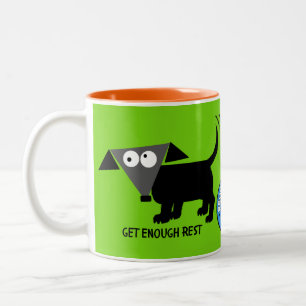 Genüge Erholung. Rego Bertos Tipps für das Leben Zweifarbige Tasse
