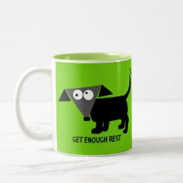 Genüge Erholung. Rego Bertos Tipps für das Leben Zweifarbige Tasse
