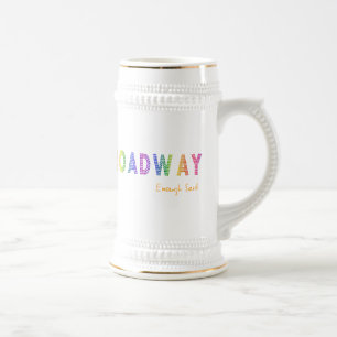 Genügend Broadway sagte Stein Bierglas