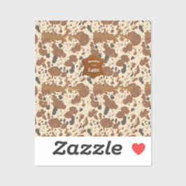 Genuine 100% Latte | Cowhide Coffee Aesthetic Aufkleber