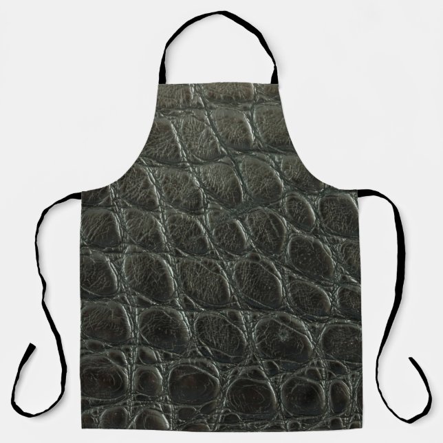 Genuine black alligator leather texture, close up  schürze (Vorderseite)