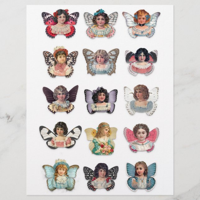 Genuine (nicht KI) Vintage Fairies aus Viktorianis (Vorderseite)