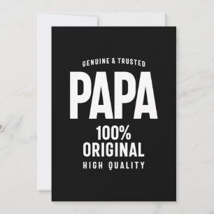Genuine und Trusted Papa   Father Gift Dankeskarte