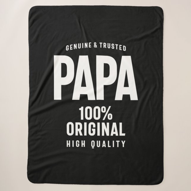 Genuine und Trusted Papa | Father Gift Sherpadecke (Vorderseite)