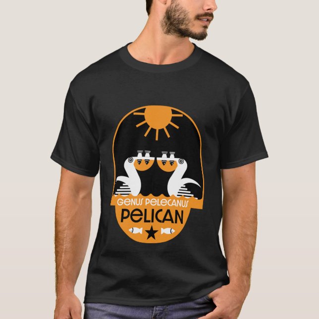 Genus Pelecanus Bird Art T-Shirt (Vorderseite)