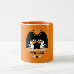 Genus Pelecanus Bird Art Zweifarbige Tasse