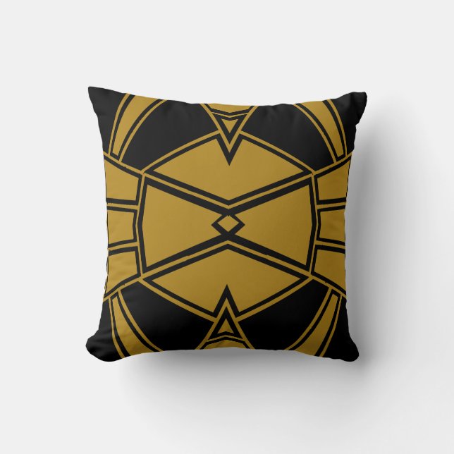 Geo #715 Gold Kissen (Vorderseite)