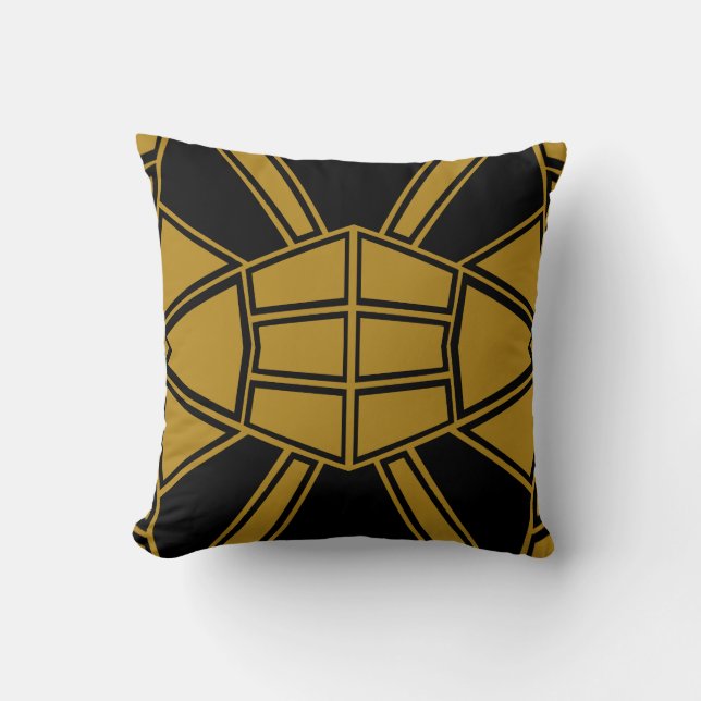 Geo #716 Gold Kissen (Vorderseite)