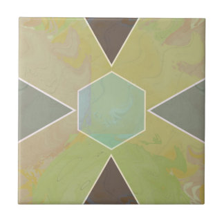 Geo Abstract Pastel Marble Olive Green Fliese