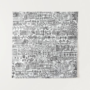 Geo Design abstrakte Muster. Wandteppich