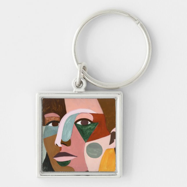 Geo Face Schlüsselanhänger (Vorne)