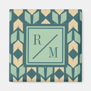 Geo geometrischer aquamariner Pfeil des Magnet