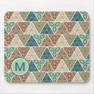 Geo geometrisches Muster des Monogramm- des Mousepad