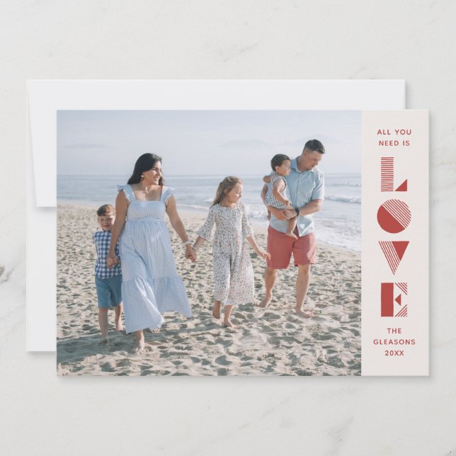 Geo Love Valentine's Day Carte photo - Cherry (Devant)