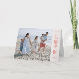 Geo Love Valentine's Day Carte photo - Saumon