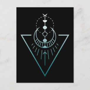 geo Mondphasen Postkarte