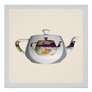 Geo Pattern Double Teapot Poster