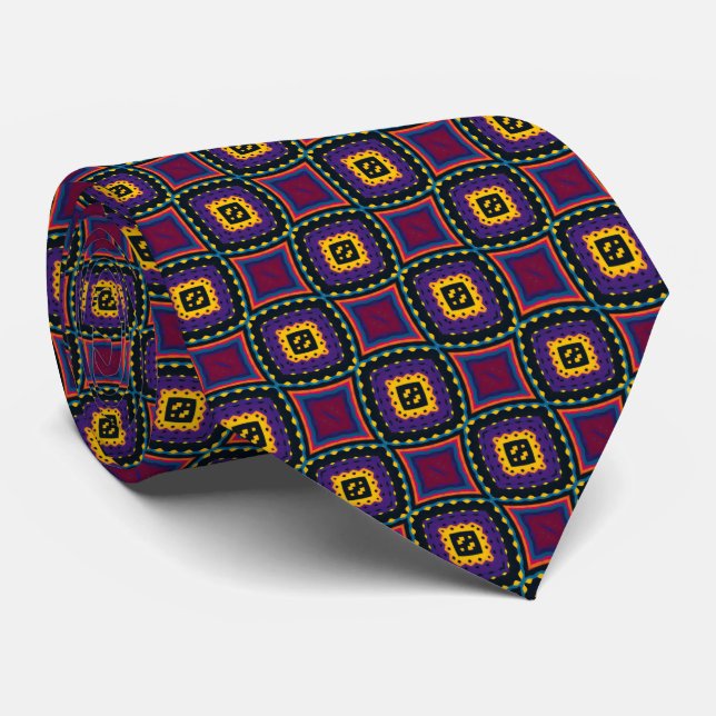 Geo Pattern Krawatte (Gerollt)